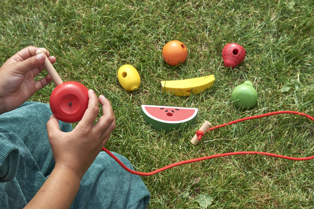 Frutas de Madeira - Jogo de Enfiamento