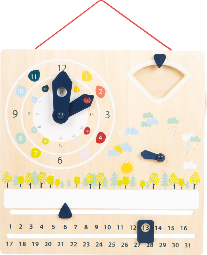Relógio de aprendizagem com calendário "Educar"