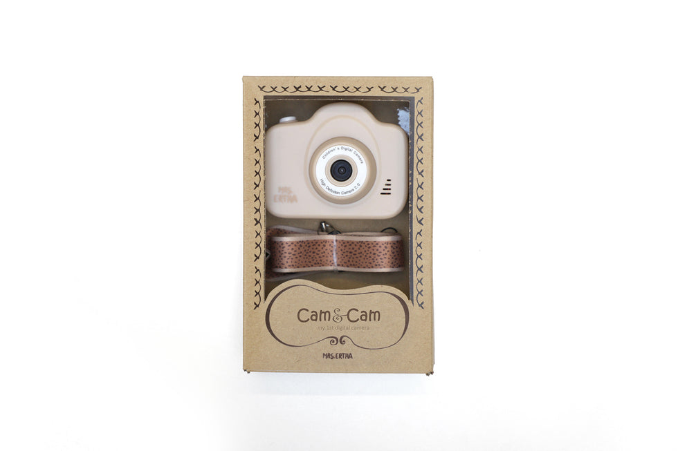 Cam Cam - My First Digital Camera ( UPGRADE Version - Dual Camera ) - Ivory Animal Spots